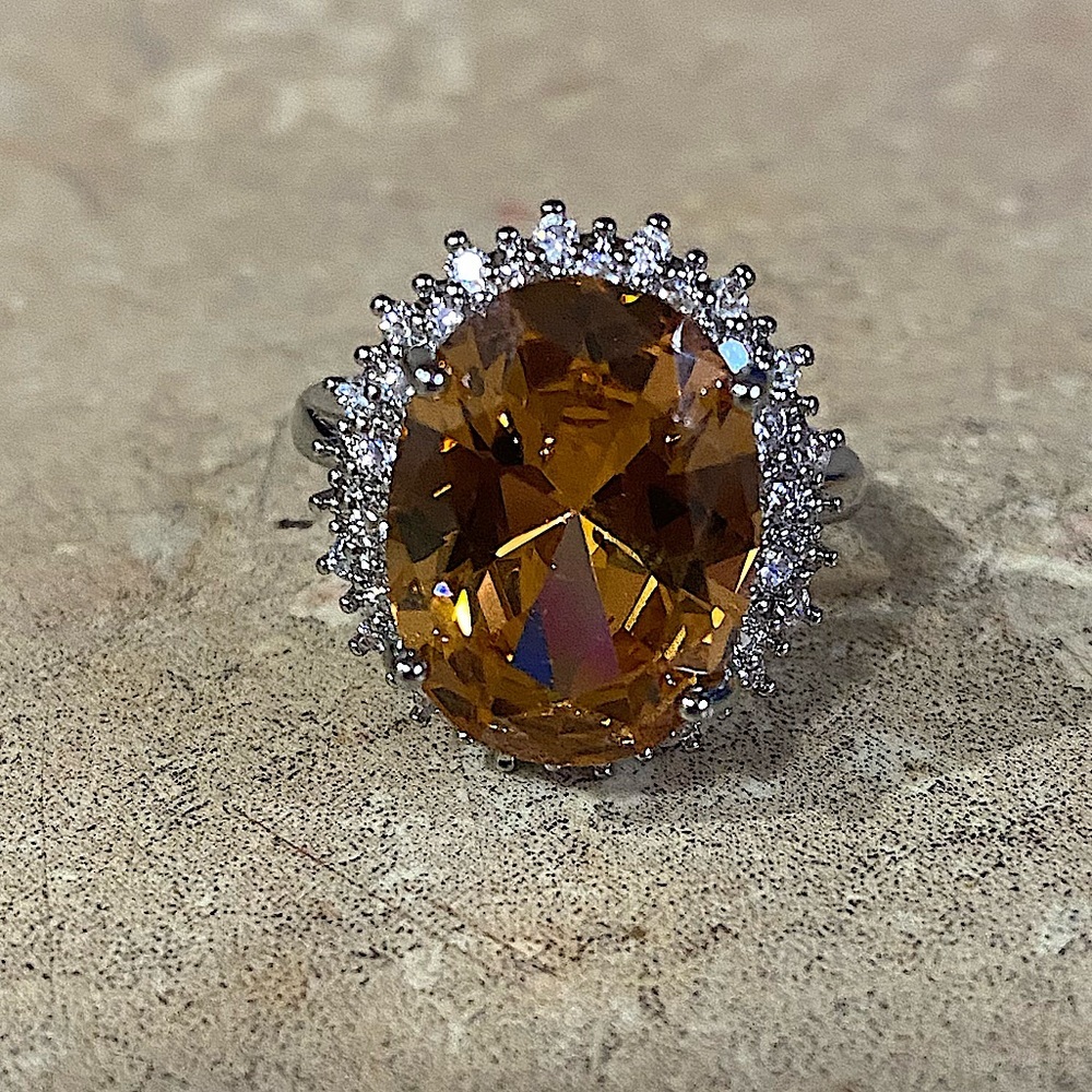 MORGANITE RING STERLING SILVER RING - Picture 9 of 10